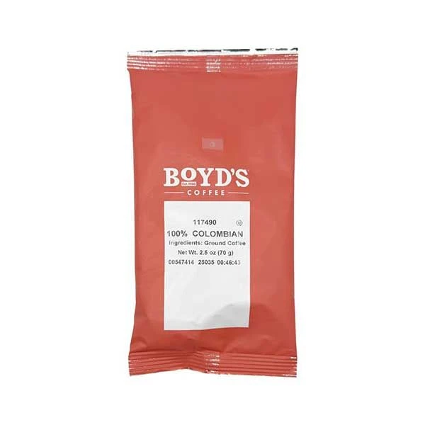 Boyd's 100% Colombian Ground Coffee, Light Roast, 5 Pack – 2.5 Oz Portions 2 Boyd's 100% Colombian Ground Coffee, Light Roast, 5 Pack – 2.5 Oz Portions - Image 2