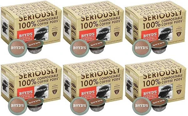 Boyd's Coffee French No. 6 Coffee - Dark Roast - Single Cup (72 Count) 1 Boyd's Coffee French No. 6 Coffee - Dark Roast - Single Cup (72 Count)