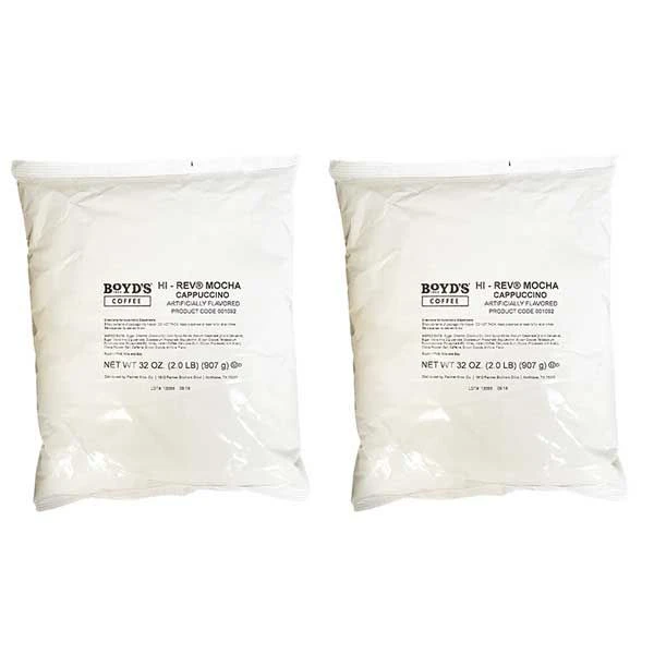Superior Boyds Hi-Rev Mocha Cappuccino Mix 2 Bags (2 Lbs Ea) 1 Superior Boyds Hi-Rev Mocha Cappuccino Mix 2 Bags (2 Lbs Ea)