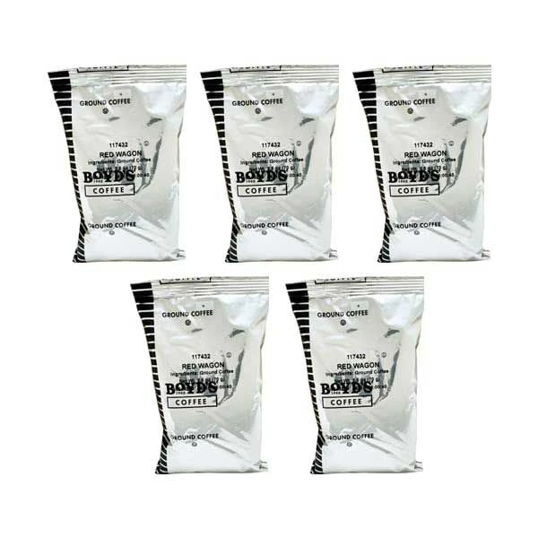 Boyd's Red Wagon Ground Coffee, 5/2.5oz Pre-Portioned Packets - 12.5oz Total 1 Boyd's Red Wagon Ground Coffee, 5/2.5oz Pre-Portioned Packets - 12.5oz Total