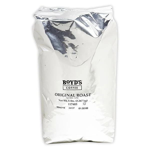 Boyd’s Original Roast Whole Bean Coffee, Medium Roast, 5lb Bag – Mellow & Balanced With A Hint Of Sweetness 1 Boyd’s Original Roast Whole Bean Coffee, Medium Roast, 5lb Bag – Mellow & Balanced With A Hint Of Sweetness