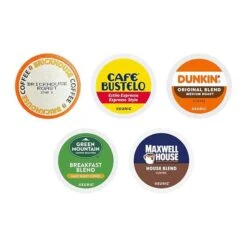 Single Serve Coffee Pod Variety Pack, 40 Count – Includes Brickhouse Roast & 4 Assorted Blends – House, Breakfast, Espresso, And Original – Compatible With Keurig Brewers