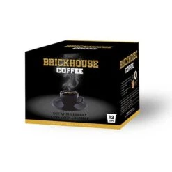Brickhouse Single Serve Coffee, Decaf Blueberry Cinnamon Crumble, 12 Count