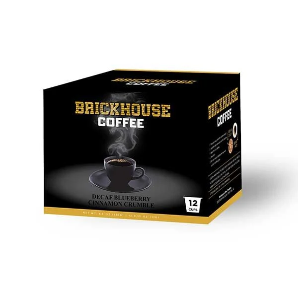 Brickhouse Single Serve Coffee, Decaf Blueberry Cinnamon Crumble, 12 Count 1 Brickhouse Single Serve Coffee, Decaf Blueberry Cinnamon Crumble, 12 Count