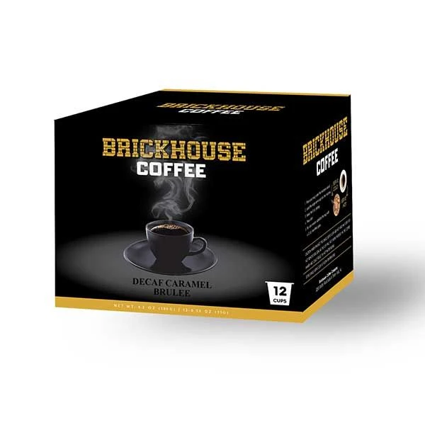 Brickhouse Single Serve Coffee, Decaf Caramel Brulee, 12 Count 1 Brickhouse Single Serve Coffee, Decaf Caramel Brulee, 12 Count