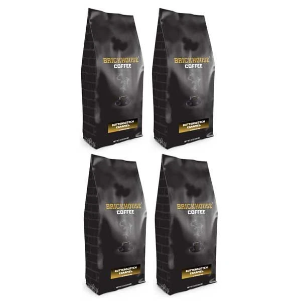 Brickhouse Ground Coffee, Butterscotch Caramel, 4/12 Oz Bags 1 Brickhouse Ground Coffee, Butterscotch Caramel, 4/12 Oz Bags