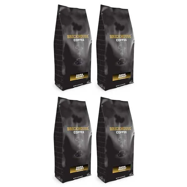Brickhouse Ground Coffee, Dark Roast, 4/12 Oz Bags 1 Brickhouse Ground Coffee, Dark Roast, 4/12 Oz Bags
