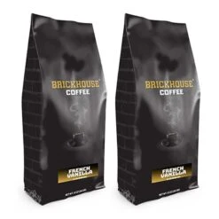 Brickhouse Ground Coffee, French Vanilla,2/12 Oz Bags