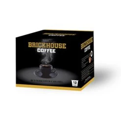 Brickhouse Single Serve Coffee, Butterscotch Caramel, 12 Count