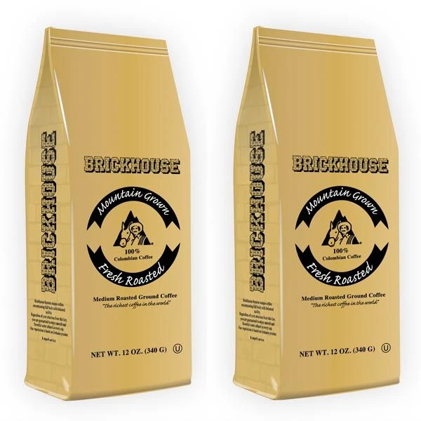 Brickhouse 100% Colombian Ground Coffee, 2/12 Oz Bags 1 Brickhouse 100% Colombian Ground Coffee, 2/12 Oz Bags