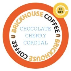 Brickhouse Chocolate Cherry Cordial Flavored Coffee, 120 Count, Single Serve Pods