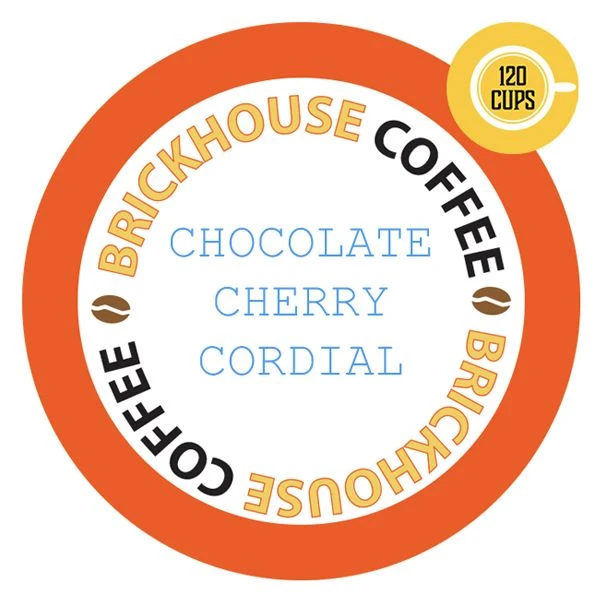 Brickhouse Chocolate Cherry Cordial Flavored Coffee, 120 Count, Single Serve Pods 1 Brickhouse Chocolate Cherry Cordial Flavored Coffee, 120 Count, Single Serve Pods