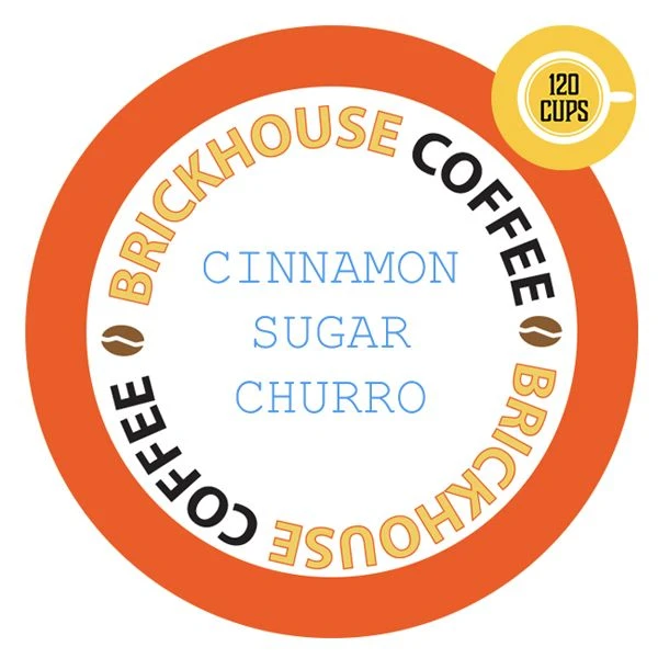 Brickhouse Cinnamon Sugar Churro Flavored Coffee, 120 Count, Single Serve Pods 1 Brickhouse Cinnamon Sugar Churro Flavored Coffee, 120 Count, Single Serve Pods