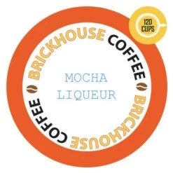 Brickhouse Mocha Liqueur Flavored Coffee, 120 Count, Single Serve Pods