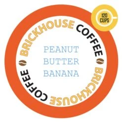Brickhouse Peanut Butter Banana Flavored Coffee, 120 Count, Single Serve Pods