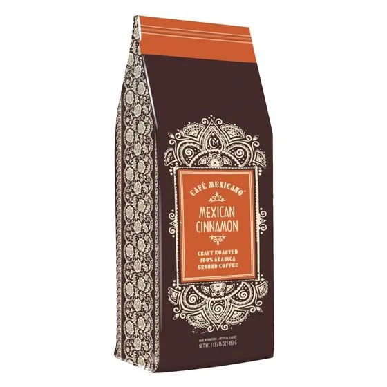 Cafe Mexicano Ground Coffee, Mexican Cinnamon, 1 Lb Bag 1 Cafe Mexicano Ground Coffee, Mexican Cinnamon, 1 Lb Bag