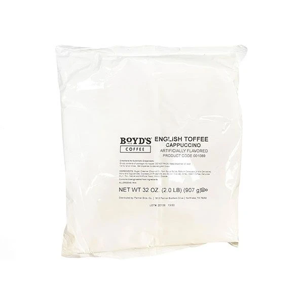 Cappuccino Bundle, Superior French Vanilla Powdered Cappuccino Mix & Boyd's English Toffee Powdered Cappuccino Mix, 6 Bags Each (24lbs Total) 3 Cappuccino Bundle, Superior French Vanilla Powdered Cappuccino Mix & Boyd's English Toffee Powdered Cappuccino Mix, 6 Bags Each (24lbs Total) - Image 3