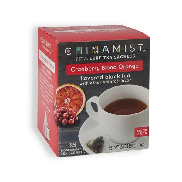 China Mist - Cranberry Blood Orange Organic Black Full Leaf Tea Sachet, 6 Boxes 15 Count Each 2 China Mist - Cranberry Blood Orange Organic Black Full Leaf Tea Sachet, 6 Boxes 15 Count Each - Image 2