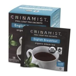China Mist - English Breakfast Organic Black Full Leaf Tea Sachet, 15 Count Box - Biodegradable And Individually Wrapped (6 Pack) 6 China Mist - English Breakfast Organic Black Full Leaf Tea Sachet, 15 Count Box - Biodegradable And Individually Wrapped (6 Pack) -Koffee Express Sales china mist english breakfast organic black full leaf tea sachet 15 cnt box 1 1 1