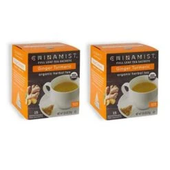 China Mist Full Leaf Tea Sachets, Ginger Turmeric Organic Herbal Tea, 2 Boxes (15 Count Each) 9 China Mist Full Leaf Tea Sachets, Ginger Turmeric Organic Herbal Tea, 2 Boxes (15 Count Each) -Koffee Express Sales china mist full leaf tea sachets ginger turmeric organic herbal tea2x