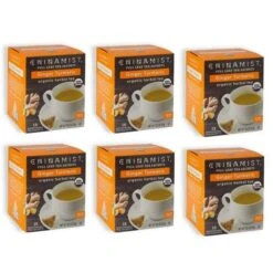 China Mist Organic Herbal Tea, Ginger Turmeric, 6x15 Count Boxes
