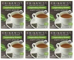 China Mist - Legendary Green Organic Black Full Leaf Tea Sachet, 6 Boxes 15 Count