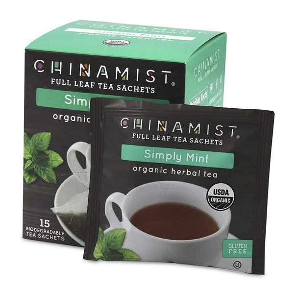 China Mist - Simply Mint Herbal Full Leaf Tea Sachet, 15 Count Box 2 China Mist - Simply Mint Herbal Full Leaf Tea Sachet, 15 Count Box - Image 2
