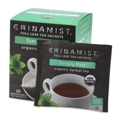 China Mist - Simply Mint Herbal Full Leaf Tea Sachet, 4 Boxes 15 Count Each -Koffee Express Sales china mist simply mint herbal full leaf tea sachet 15 count box 2 1