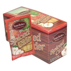 Farmer Brothers Instant Apple Spiced Cider Packets, 25 Packets Per Box