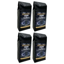 Brickhouse City Roast Ground Coffee, 4 X 12oz Bags – Smooth, Medium Roast