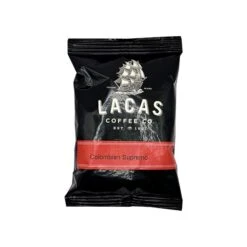Lacas Coffee Colombian Supremo Ground Coffee, Medium Roast, 24 X 3oz Fractional Packs With Filters 8 Lacas Coffee Colombian Supremo Ground Coffee, Medium Roast, 24 X 3oz Fractional Packs With Filters -Koffee Express Sales col supremo front bag