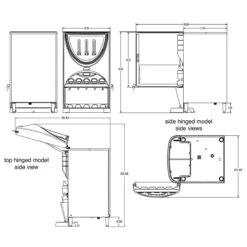 BUNN® Bunn 37000.0022 IMIX-5 BLK HW Powdered Cappuccino Dispenser With Top Hinged Door And Hot Water Faucet - 5 Hoppers 5 BUNN® Bunn 37000.0022 IMIX-5 BLK HW Powdered Cappuccino Dispenser With Top Hinged Door And Hot Water Faucet - 5 Hoppers -Koffee Express Sales d51 3 1