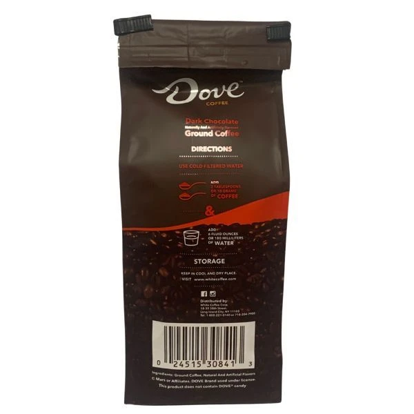 Dove Dark Chocolate, Naturally And Artificially Flavored Ground Coffee, 10 Oz Bag 3 Dove Dark Chocolate, Naturally And Artificially Flavored Ground Coffee, 10 Oz Bag - Image 3