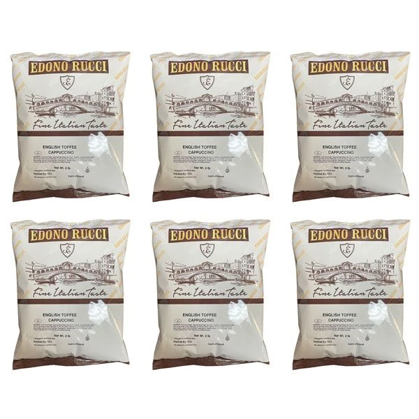 Edono Rucci English Toffee Cappuccino Mix, 6/2 Lbs Bags 1 Edono Rucci English Toffee Cappuccino Mix, 6/2 Lbs Bags