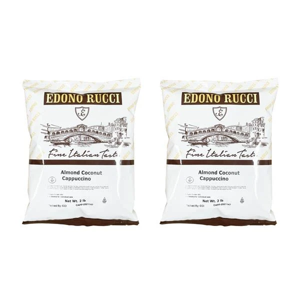Edono Rucci Almond Coconut Powdered Cappuccino Mix, 2 Bags( 2 Lbs Each) 1 Edono Rucci Almond Coconut Powdered Cappuccino Mix, 2 Bags( 2 Lbs Each)