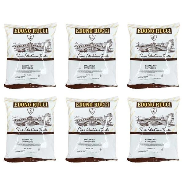 Edono Rucci Banana Nut Powdered Cappuccino Mix, 6/2 Lb Bags 1 Edono Rucci Banana Nut Powdered Cappuccino Mix, 6/2 Lb Bags