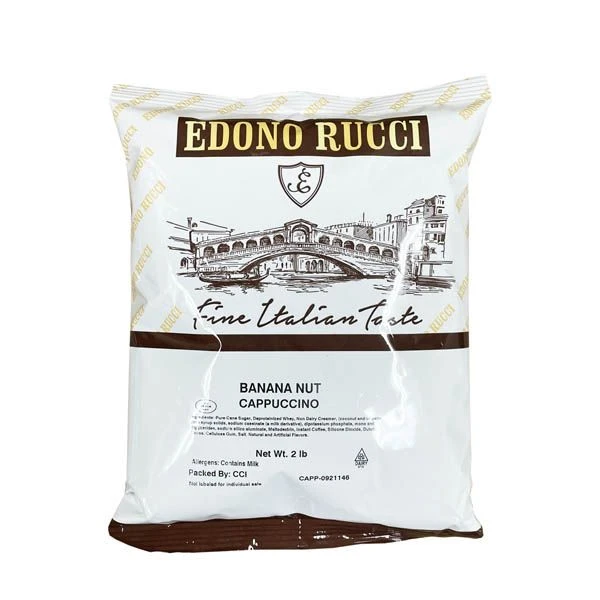 Edono Rucci Banana Nut Powdered Cappuccino Mix, 4 Bags( 2 Lbs Each) 2 Edono Rucci Banana Nut Powdered Cappuccino Mix, 4 Bags( 2 Lbs Each) - Image 2
