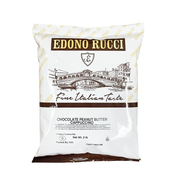 Edono Rucci Chocolate Peanut Butter Powdered Cappuccino Mix, 2 Lb Bag 1 Edono Rucci Chocolate Peanut Butter Powdered Cappuccino Mix, 2 Lb Bag