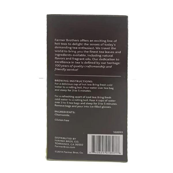 Farmer Brothers Premium: Chamomile Hot Tea, 6/25 Ct Tea Boxes 4 Farmer Brothers Premium: Chamomile Hot Tea, 6/25 Ct Tea Boxes - Image 4