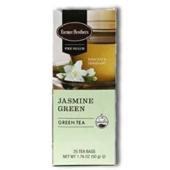 Farmer Brothers Premium Jasmine Green Hot Tea, 1/25 Ct Tea Box 7 Farmer Brothers Premium Jasmine Green Hot Tea, 1/25 Ct Tea Box -Koffee Express Sales fbjasmine green hot tea2