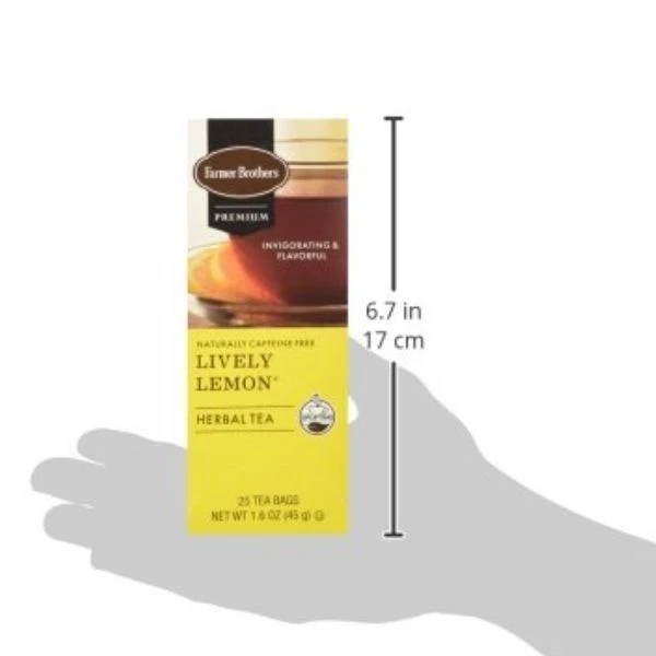 Farmer Brothers Premium: Lively Lemon Hot Tea, 2/25 Ct Tea Boxes 4 Farmer Brothers Premium: Lively Lemon Hot Tea, 2/25 Ct Tea Boxes - Image 4