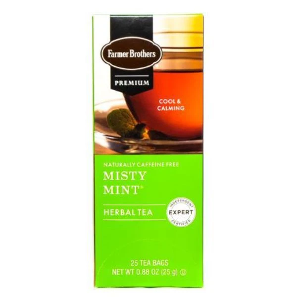 Farmer Brothers Premium: Misty Mint Hot Tea, 1/25 Ct Tea Box 4 Farmer Brothers Premium: Misty Mint Hot Tea, 1/25 Ct Tea Box - Image 4