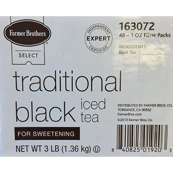 Farmer Brothers Black Iced Tea For Sweetening, 4 Boxes - 24/4 Oz 3 Farmer Brothers Black Iced Tea For Sweetening, 4 Boxes - 24/4 Oz - Image 3