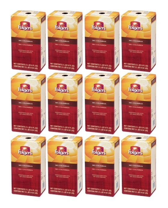 Folgers 2 Liter 100% Colombian (Twelve) 1 Folgers 2 Liter 100% Colombian (Twelve)