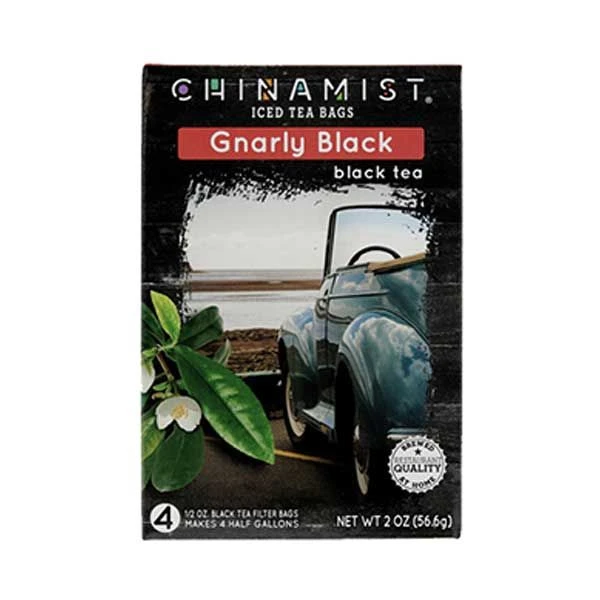 China Mist Naturally Flavored Gnarly Black Iced Tea Bags, 4-Count Box, Each Bag Yields 1/2 Gallon 1 China Mist Naturally Flavored Gnarly Black Iced Tea Bags, 4-Count Box, Each Bag Yields 1/2 Gallon