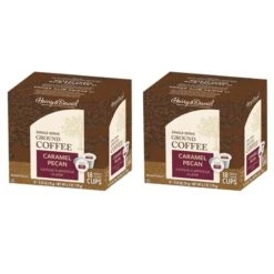 Harry & David Caramel Pecan, Medium Roast, Single Serve Coffee, 2/18 Count