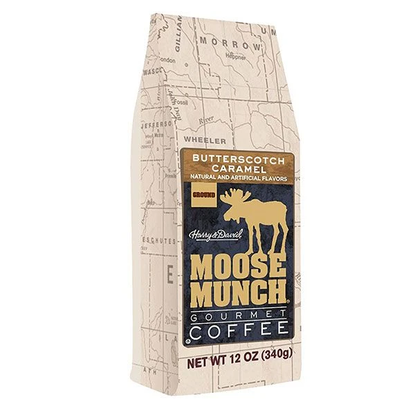 Harry & David Moose Munch Butterscotch Caramel Ground Gourmet Coffee, 12 Oz 1 Harry & David Moose Munch Butterscotch Caramel Ground Gourmet Coffee, 12 Oz