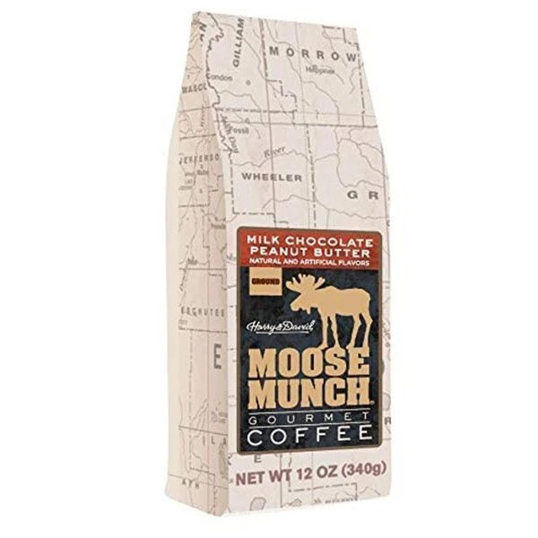 Harry & David Moose Munch Milk Chocolate Peanut Butter Ground Gourmet Coffee, 12 Oz 1 Harry & David Moose Munch Milk Chocolate Peanut Butter Ground Gourmet Coffee, 12 Oz