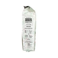 Moose Munch Milk Chocolate Caramel Coffee, Limited Edition Holiday Bags, 6x12oz 5 Moose Munch Milk Chocolate Caramel Coffee, Limited Edition Holiday Bags, 6x12oz -Koffee Express Sales holiday instructions side of bag 2 1 1 1