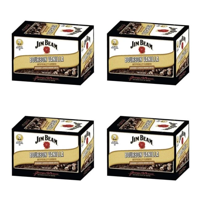 Jim Beam Bourbon Vanilla Single Serve Coffee, 40 Count, Keurig 2.0 Compatible 1 Jim Beam Bourbon Vanilla Single Serve Coffee, 40 Count, Keurig 2.0 Compatible
